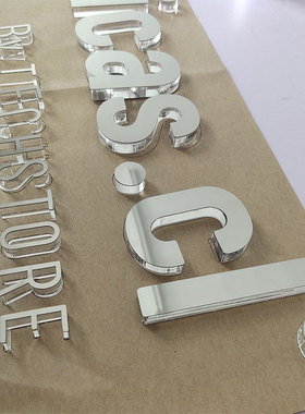 高档金属立体不绣钢银色水晶字公司LOGO背景墙亚克力广告字牌定做