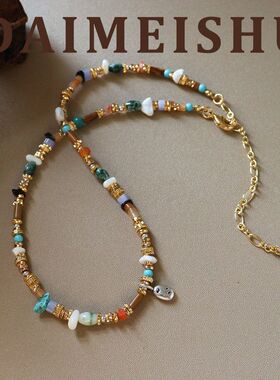 时尚波西米亚风串珠百搭复古锁骨