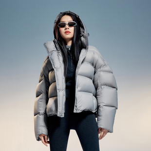 泡芙羽绒服外套 新国标90%白鸭绒连帽修身 2025波家柜上同款 女短款