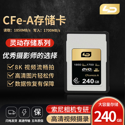 LD支持CFA相机240GB高速存储