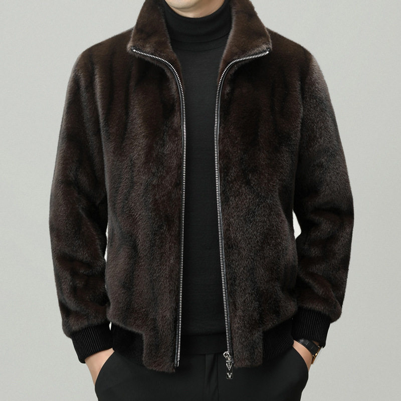 今年流行特惠金貂绒外套复合皮毛一体夹克男士中年款爸爸装冬季仿,男装,皮草,淘宝优惠券,粉丝福利购,淘宝优惠卷