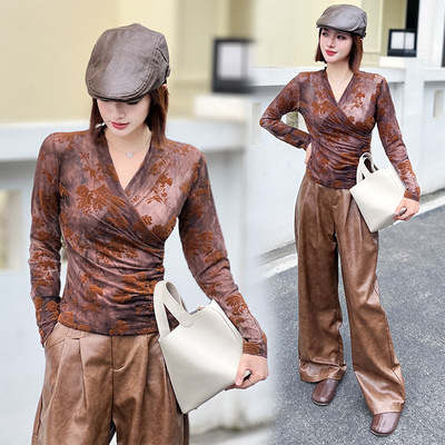 今年流行特惠女装t恤春秋2025年新款显瘦百搭长袖打底衫洋气爆款