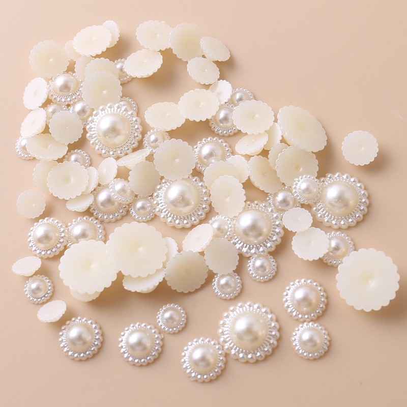 平底半圆abs仿珍珠太阳花手工diy发饰蝴蝶结发夹装饰品配件,饰品/流行首饰/时尚饰品新,其他DIY饰品配件,淘宝优惠券,粉丝福利购,淘宝优惠卷