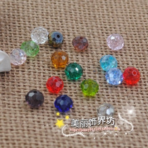 珠子手工diy水晶玻璃手链车轮珠