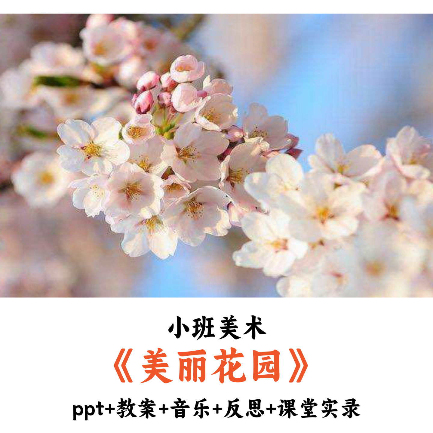 幼儿园小班美术《美丽花园》PPT教案音乐反思课堂实录优质公开课