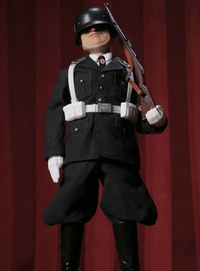 POPTOYS BGS010 大头兵系列 黑SS胖子款 6寸1/12布衣可动人偶手办