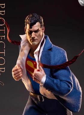 muff toys大都会守护者行动召唤 克拉克肯特超人1/12可动布衣人偶