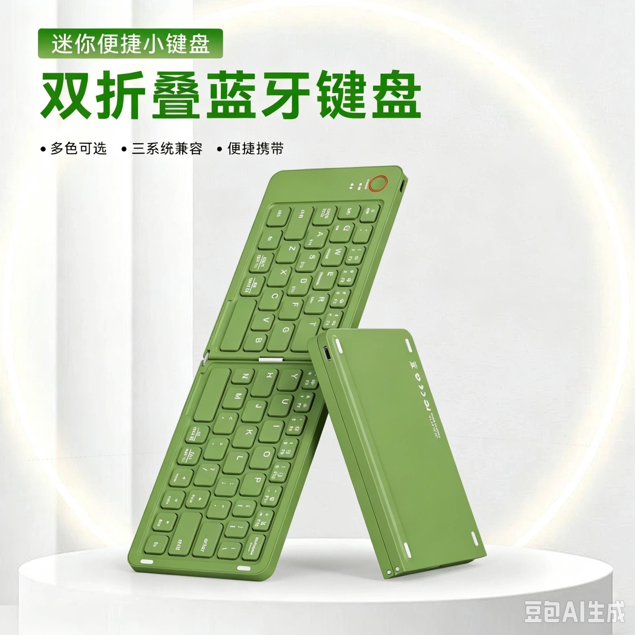 可折叠无线蓝牙键盘适用苹果平板ipad手机电脑通用办公打字专用充