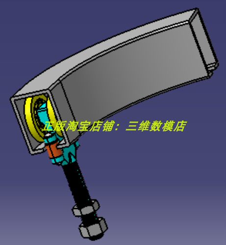 弯曲滑轨道滚轮子吊架导轨凹槽 三维几何模型数模建模 3D打印素材