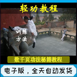 輕功教學課程PDF武當少林武術輕功法自學入門教程秘籍飛檐走壁書