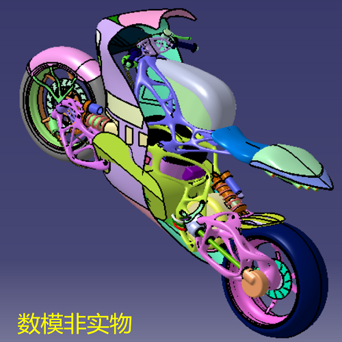 电动摩托自行车3D三维几何数模型曲面造型电动车CAD工程stp图纸