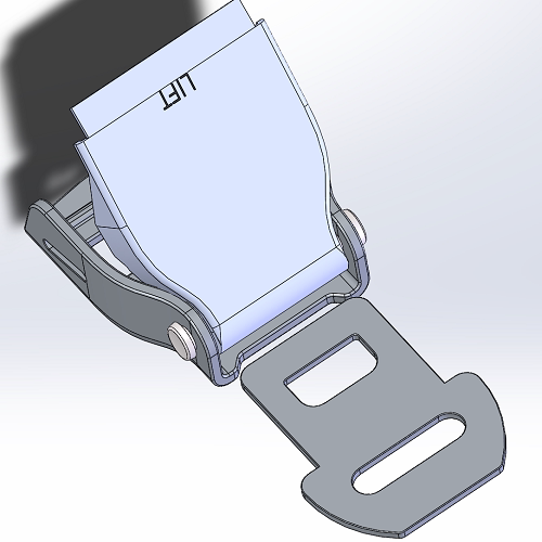 飞机汽车安全带3D三维几何数模型Solidworks搭扣子插头stp格式