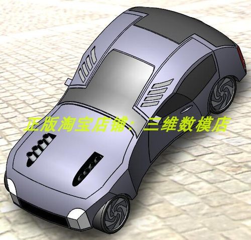 3米雷诺概念轿跑车汽车外观Solidworks建模3D三维几何模型数模stp