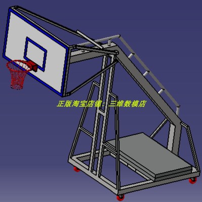 篮球框 篮筐 篮球架 篮框 Inventor含参 3D三维几何模型 数模建模
