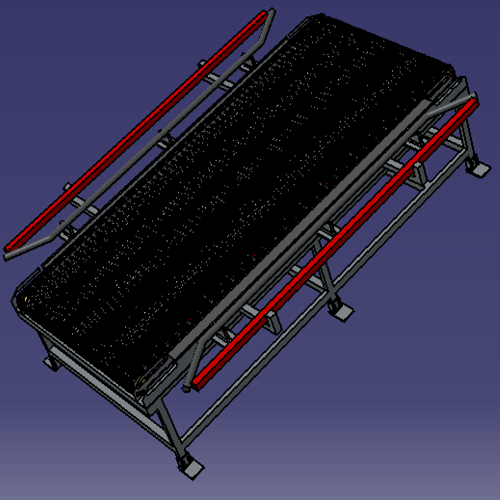 铁环链式传输带输送带输送机滚子链3D三维几何数模型齿轮链条传动