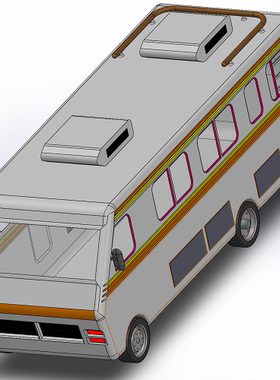 1:10缩小7米中巴车公共客车汽车曲面3D三维几何数模型Solidworks