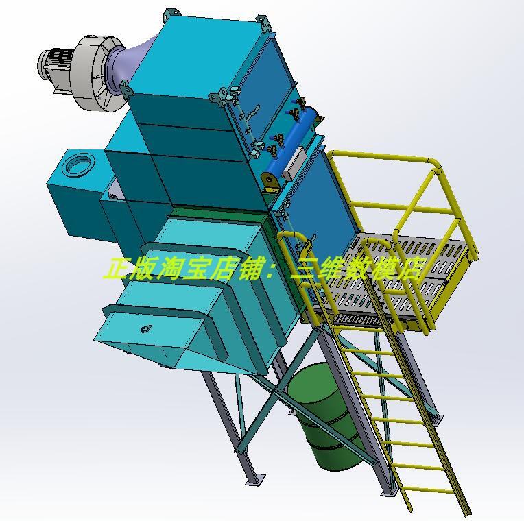 大型GSX-6除尘器 工业集尘器吸尘器 零件总成 3D三维几何模型数模