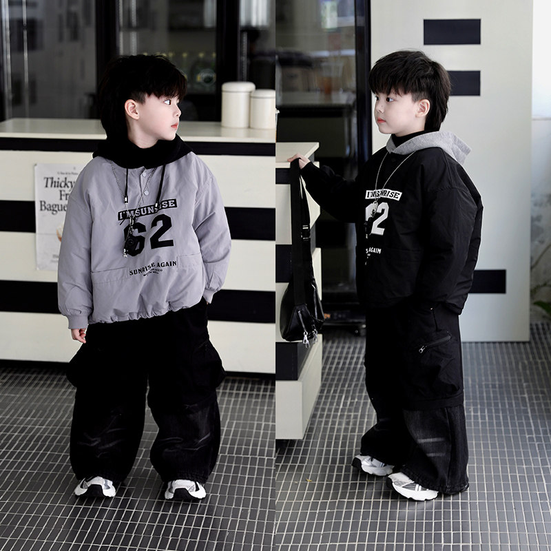 Jimmy妈童装【极轻至简】冬季新款儿童假两件数字印花夹棉冲锋衣,童装/婴儿装/亲子装,卫衣/绒衫,淘宝优惠券,粉丝福利购,淘宝优惠卷