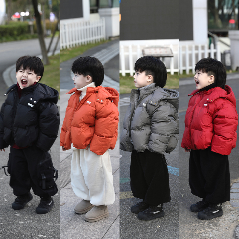 Jimmy妈童装 bulingbuling 冬季新款儿童帽子可拆卸面包服羽绒服