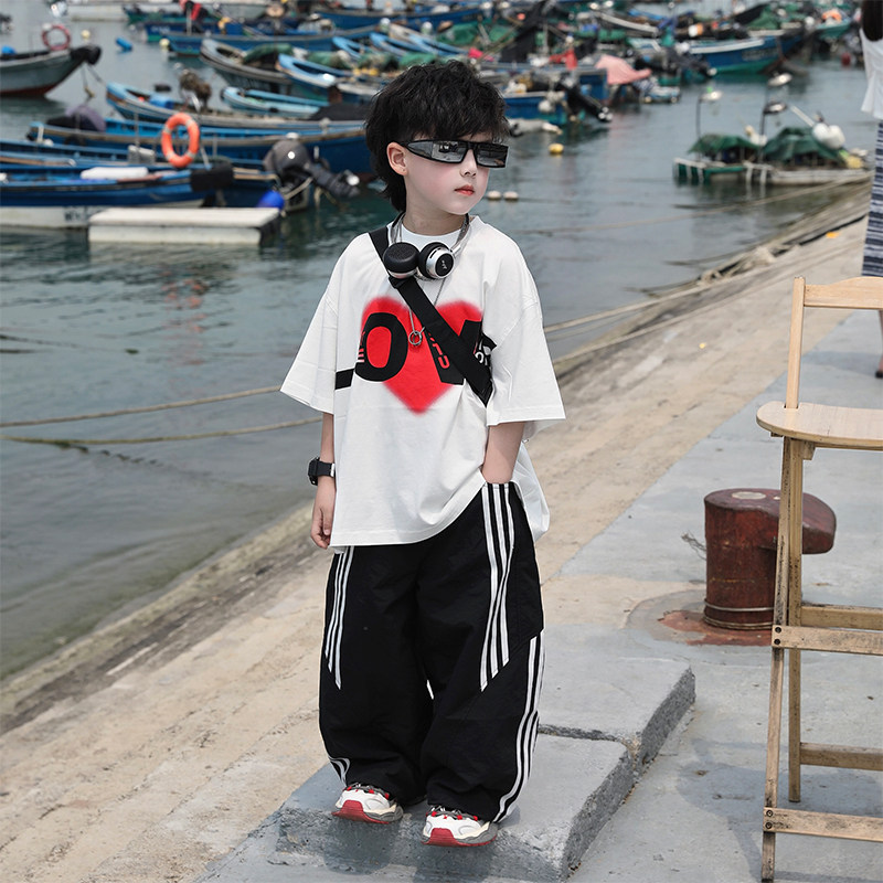 Jimmy妈童装【与爱同行】夏季·LOVE爱心印花短袖T恤