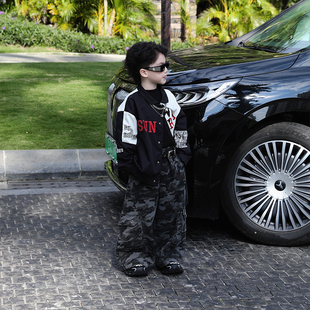 Jimmy妈童装【范丞丞同款】春季·吉米自留款小众潮酷拼接外套