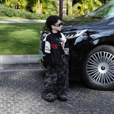 Jimmy妈童装【范丞丞同款】春季·吉米自留款小众潮酷拼接外套