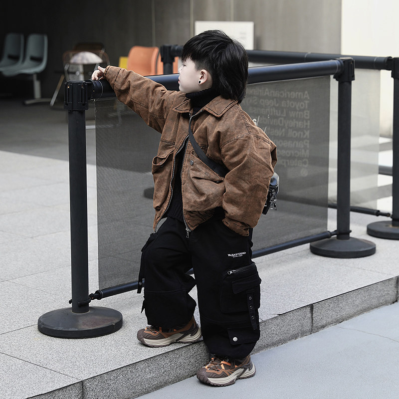 Jimmy妈童装【废土风】冬新款儿童重工水洗复古港风厚款夹棉外套,童装/婴儿装/亲子装,普通外套,淘宝优惠券,粉丝福利购,淘宝优惠卷