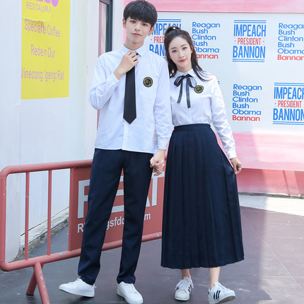 合唱诗歌朗诵演出服装学院风初中生校服高中生学院风毕业班服套装