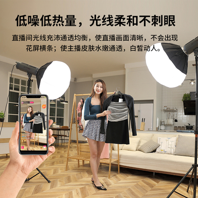 韦思150W专业直播灯摄影棚套装 LED摄影灯补光灯主播常亮灯柔光灯