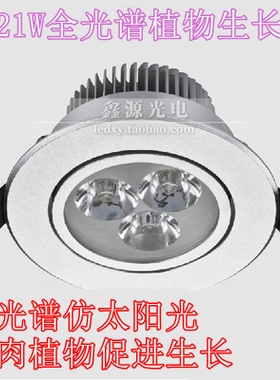 1-21W大功率LED天花灯 全光谱多肉植物促生长灯花草蔬菜育苗灯
