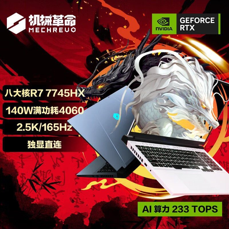 MECHREVO/机械革命 蛟龙16Pro极光X高性能4060光追游戏电竞展示机