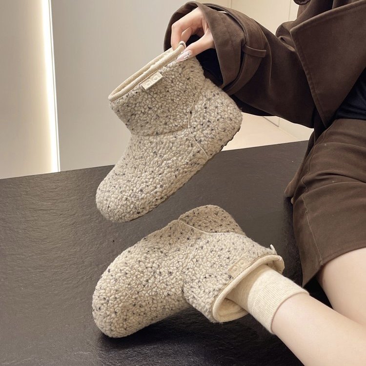 原小白白 厚底加绒雪地靴毛毛鞋短靴雪地棉鞋秋冬百搭保暖2025新,女鞋,时尚雪地靴,淘宝优惠券,粉丝福利购,淘宝优惠卷