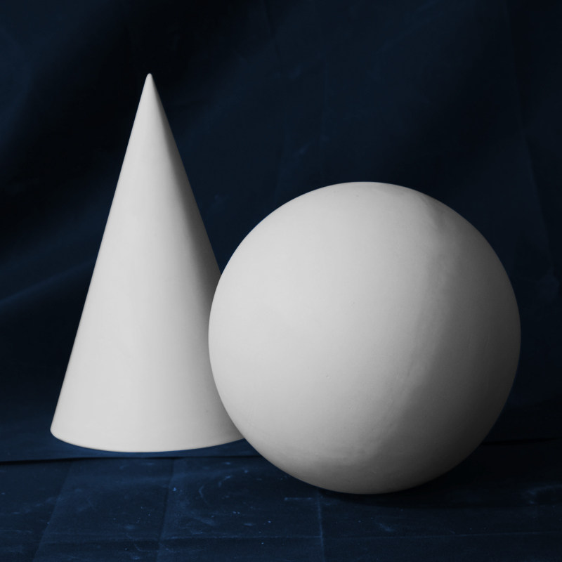 大圆球石膏几何体素描静物绘画写生美术用品石膏雕像