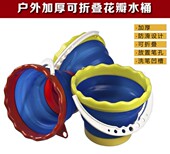 便携伸缩洗笔筒 水粉颜料水筒 美术用 折叠圆型硅胶洗水桶 可放笔