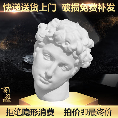 朱利诺 咒里半面 实面 石膏像 石膏教具美术用品 素描写生静物