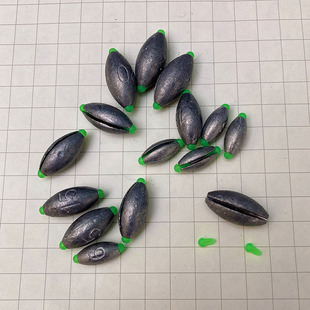 钓鱼日式开口铅坠快速换铅通心铅坠橄榄型空心筏钓跑铅远投咬铅坠