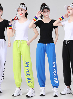 广场舞服装新款套装女夏季2023杨丽萍运动装鬼步舞蹈服装跳舞服装