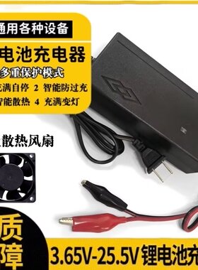 磷酸锂电池充电器3.65V4.2V6V8.4V12.6V16.8V5A8A10A鳄鱼夹子头