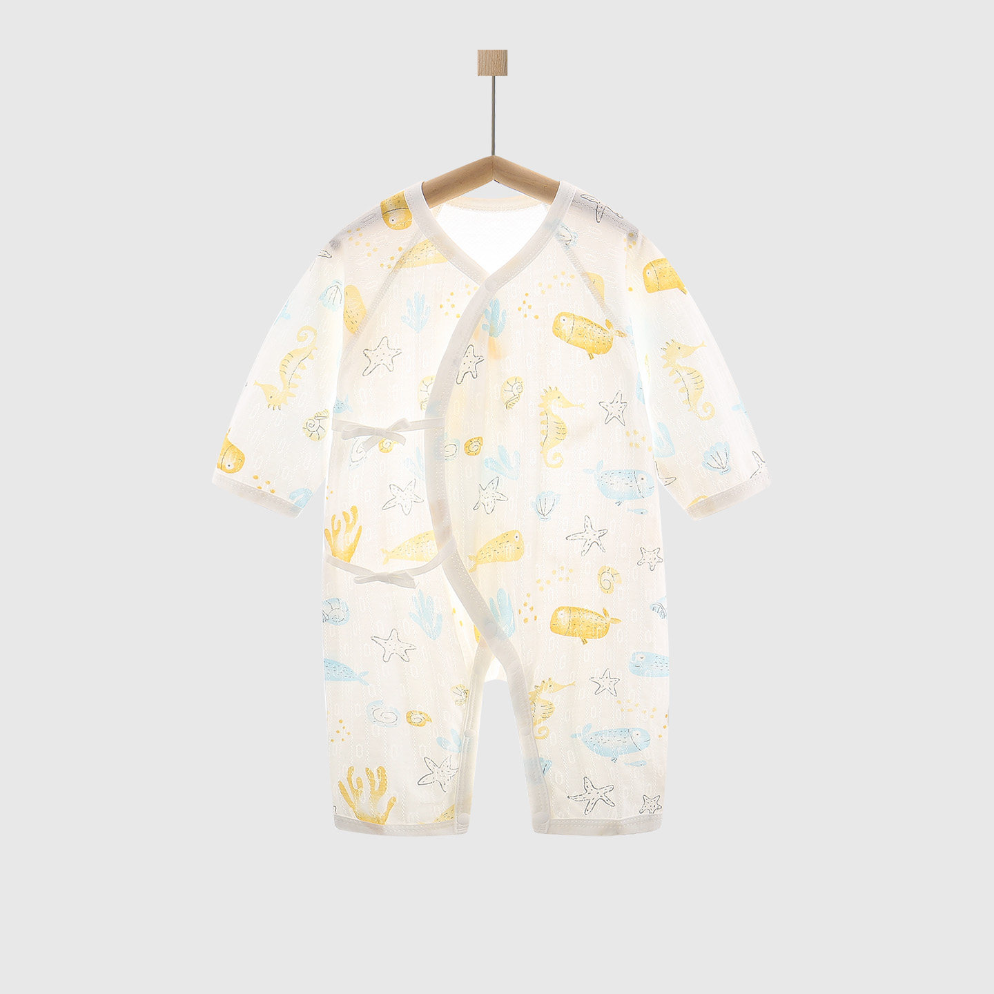夏季新生婴儿纯棉透气蝴蝶衣