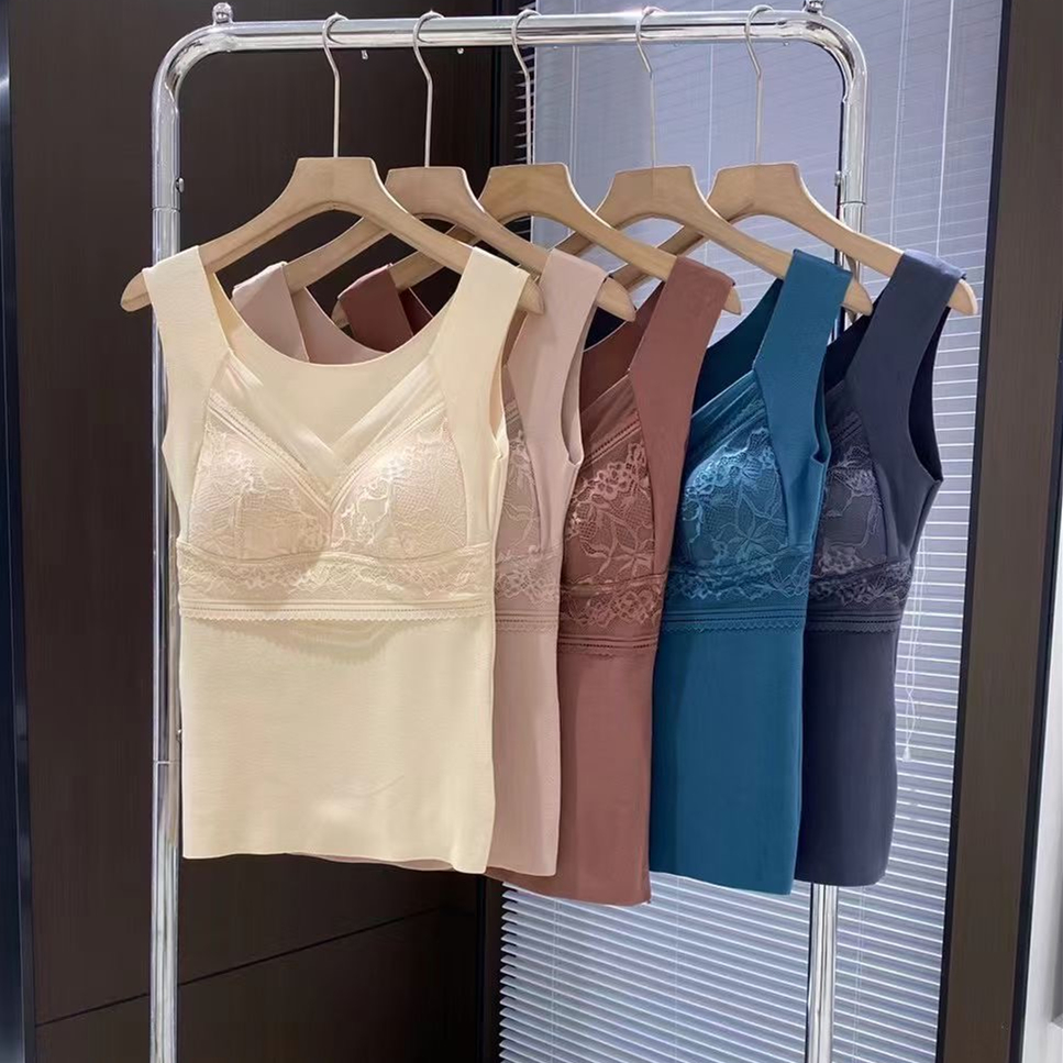 免穿文胸德绒蓄热保暖内衣一