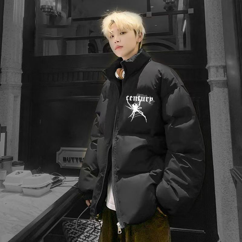 潮男穿搭棉衣棉服加绒加厚秋冬季