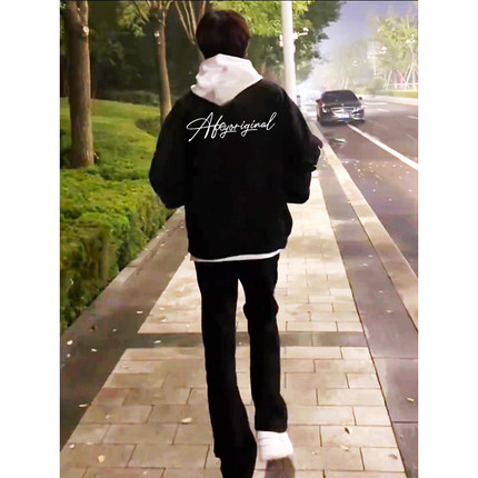 美式高街潮牌飞行夹克男2025春秋季情侣宽松拉链棒球服百搭外套潮