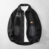 牛仔外套男牛仔衬衫 寸衫 男士 春秋薄款 青少年宽松休闲水洗 长袖 新款