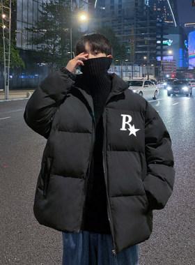 加厚冬季潮男穿搭棉衣服