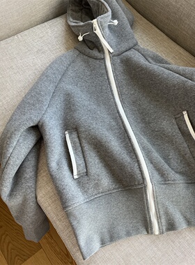 安全感给满1130g羊羔毛加厚连帽外套女宽松显瘦百搭保暖上衣