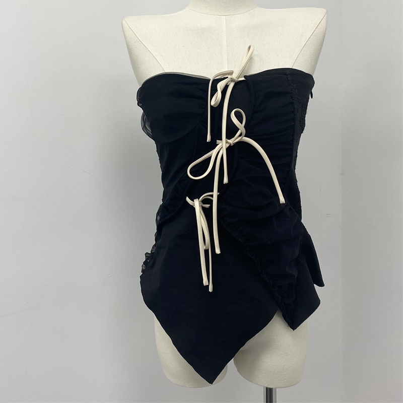 性感辣妹褶皱背心Ro抹胸