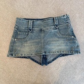 超短防走光包臀低腰牛仔裙