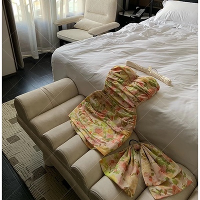 吊带裙女夏季收腰显瘦褶皱短裙