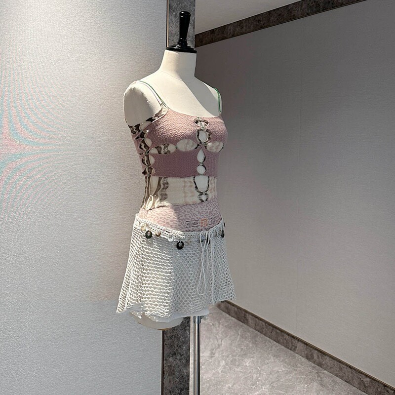 【权威宁宁】rui7k+宁y卓同款yb定制背心连体衣套装轻奢显瘦