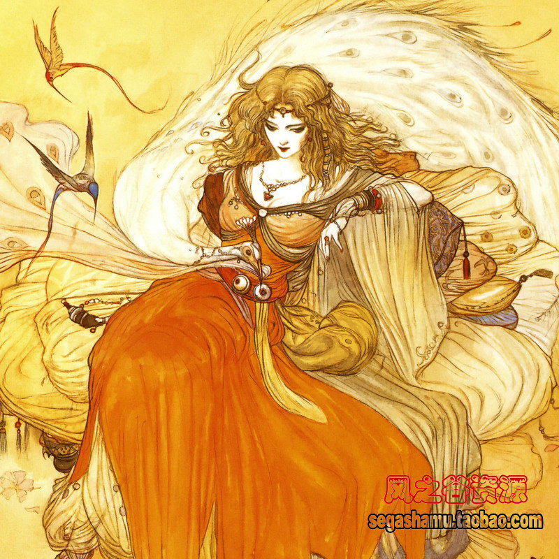 美术绘画动漫ps设计素材 天野喜孝 名家原画插画集7套图片600张